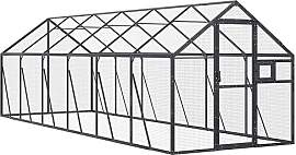 vidaXL Voliere, Vogelvoliere mit Wire Mesh Grids,