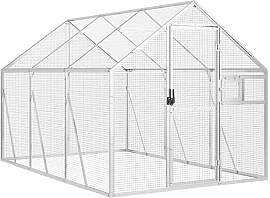 vidaXL Voliere, Vogelvoliere mit Wire Mesh Grids,