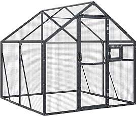 vidaXL Voliere, Vogelvoliere mit Wire Mesh Grids,
