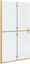 vidaXL Walk-In Duschwand Gold 110 x 6,5 x 190 cm,