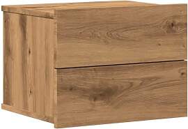 vidaXL Wand-Nachttisch Artisan-Eiche 40x32x30 cm,