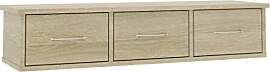 vidaXL Wand Schubladenregal mit 3 Schubladen