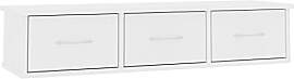 vidaXL Wand Schubladenregal mit 3 Schubladen