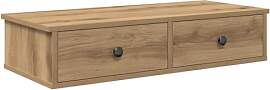 vidaXL Wandregal mit Schubladen, Eiche,