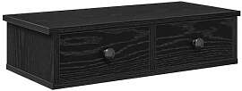 vidaXL Wandregal mit Schubladen Schwarz 60x25x15