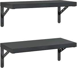 vidaXL Wandregale 2 STK. 50x23,5 cm Schwarz