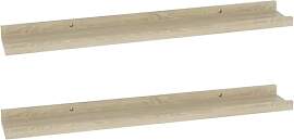 vidaXL Wandregale 2 STK. Sonoma-Eiche 60 x 9 x 3 cm