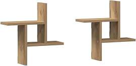 vidaXL Wandregale 2 STK., Wandregal mit Stauraum,