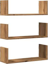 vidaXL Wandregale 3 STK., Wandregal mit Stauraum,