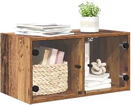 vidaXL Wandschrank Wandmontiert Altholz 68 x 37 x