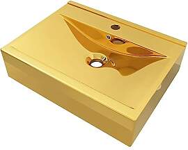 vidaXL Waschbecken mit Überlauf, 60 x 46 x 16 cm, 