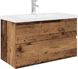 vidaXL Waschbeckenunterschrank mit Einbaubecken