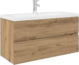 vidaXL Waschbeckenunterschrank mit Einbaubecken