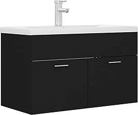 vidaXL Waschbeckenunterschrank mit Einbaubecken