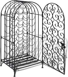 vidaXL Weinregal 35 Flaschen Metall Flaschenregal