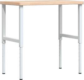 vidaXL Werkbank 100x60x(73-99,5) cm Massivholz