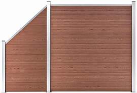 vidaXL WPC Zaun Set 1 Quadrat 1 Schräge