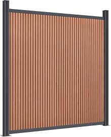 vidaXL Zaunelement mit 2 Pfosten, Gartenzaun für