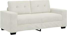 vidaXL Zweisitzer-Sofa Creme 180x77x82 cm Samt