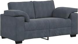 vidaXL Zweisitzer-Sofa Dunkelgrau 160x77x82 cm