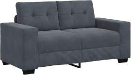 vidaXL Zweisitzer-Sofa Dunkelgrau 160x77x82 cm Samt