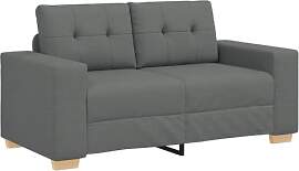 vidaXL Zweisitzer-Sofa Dunkelgrau 160x77x82 cm