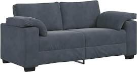 vidaXL Zweisitzer-Sofa Dunkelgrau 180x77x82 cm