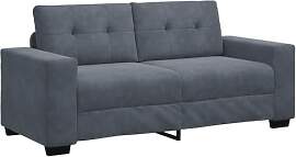 vidaXL Zweisitzer-Sofa Dunkelgrau 180x77x82 cm Samt