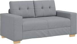 vidaXL Zweisitzer-Sofa Hellgrau 160x77x82 cm Stoff