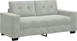 vidaXL Zweisitzer-Sofa Hellgrau 180x77x82 cm Samt