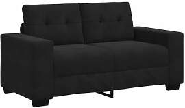 vidaXL Zweisitzer-Sofa Schwarz 160x77x82 cm Samt