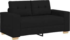 vidaXL Zweisitzer-Sofa Schwarz 160x77x82 cm Stoff