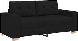vidaXL Zweisitzer-Sofa Schwarz 180x77x82 cm Stoff