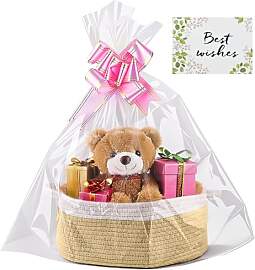 VIDSTW Präsentkorb Leer Mit Geschenktüte und