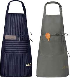 Viedouce 2 Pack Schürze,Wasserdicht Kochschürze