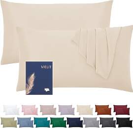 Vielit Kissenbezug 40 x 80 Hell Beige Weich