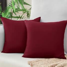 Vielit Sofa Kissenbezug 40x40 Rot Weich 2er Set