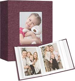 Vienrose Fotoalben Klein 10x15 Fotos 2 Pack Leinen 