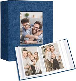 Vienrose Fotoalben Klein 10x15 Fotos 2 Pack Leinen 