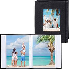 Vienrose Fotoalben Klein 10x15 Fotos 2 Pack Leinen 