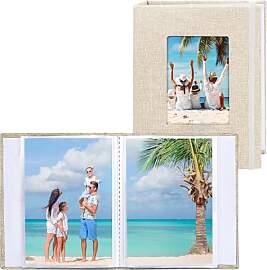 Vienrose Fotoalben Klein 10x15 Fotos 2 Pack Leinen 