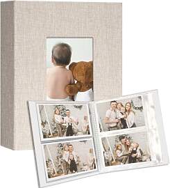 Vienrose Fotoalben Klein 10x15 Fotos 2 Pack Leinen 