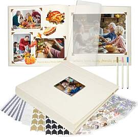 Vienrose Fotoalbum zum Einkleben 30x30 cm, Großes 
