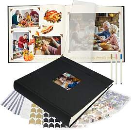 Vienrose Fotoalbum zum Einkleben 30x30 cm, Großes 