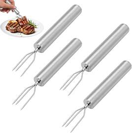 Vierteiliges Edelstahl-Set Pellkartoffelgabel,