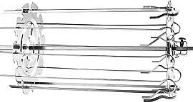 VIFERR Rotierende Kebab-Spieße Edelstahl-Bräter