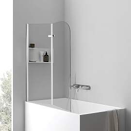 Vigevee Duschwand für badewanne, 100x140cm