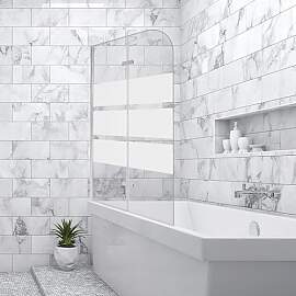 Vigevee Duschwand für badewanne, 100x140cm,