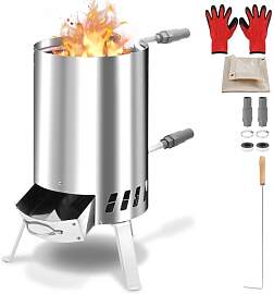 Vigevee Poolheizung mit Feuer und Heizspirale,