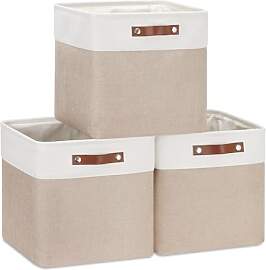 VIIHTYISA Aufbewahrungsbox Stoff, 3er Set Cube